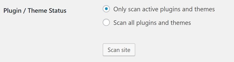 PHP Compatibilty Checker plugin scan site button