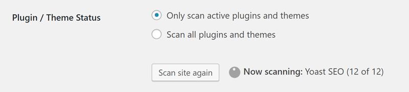 PHP Compatibility Checker plugin scan progress
