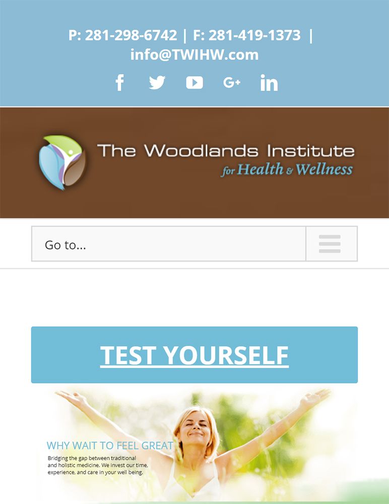 The Woodlands Wellness Institute for Health and Wellness - home mobile view