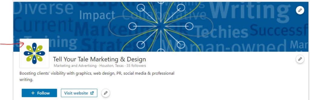 This is an example of a custom cover image on LinkedIn. 