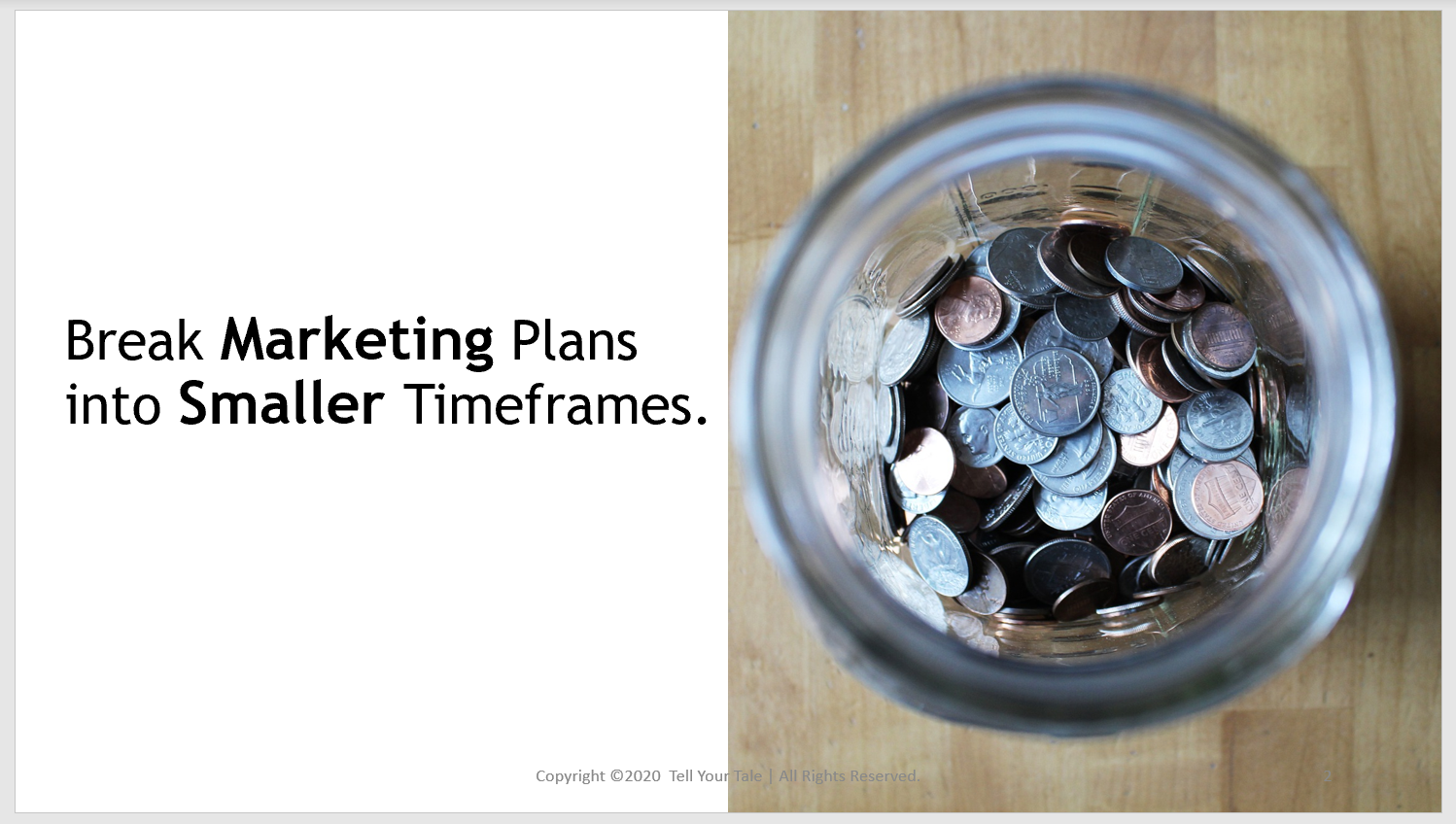 Break Marketing Plans into Smaller Timeframes